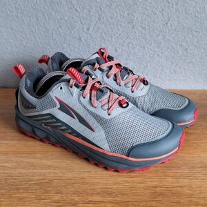 Altra Timp 3 Trail Running Shoes Women’s US 8 Zero Drop Gray Red Lace Up